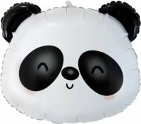 Pandafej alakú fólia lufi - 43 x 37 cm