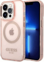 Guess Translucent Apple iPhone 14 Pro MagSafe Tok - Rózsaszín