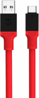 Tactical Fat Man USB Type-A apa - USB Type-C apa Töltőkábel - Piros (1m)