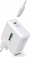 Urban Factory CYCLEE USB-C Hálózati töltő + USB-C kábel - Fehér (65W)