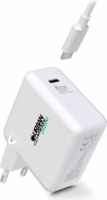 Urban Factory CYCLEE USB-C Hálózati Gyorstöltő Adapter 65W + USB-C kábel - Fehér