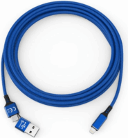 Smrter Speedy USB-A / USB-C apa - Lightning apa 2.0 iPhone töltőkábel - Kék (1m)