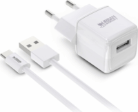 Urban Factory POWEE USB-A Hálózati töltő + USB-C kábel - Fehér (12W)