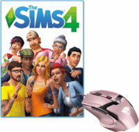 The Sims 4 (PC) + Trust GXT 101P Gav USB Gaming Egér - Rózsaszín