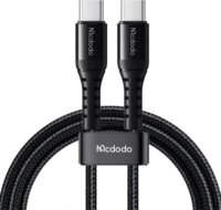 Mcdodo CA-5640 USB Type-C apa - USB Type-C apa Töltőkábel - Fekete (0.2m)