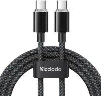 Mcdodo CA-3670 USB Type-C apa - USB Type-C apa Töltőkábel - Fekete (1.2m)