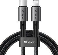 Mcdodo CA-2851 USB Type-C apa - Lightning apa Adat és töltő kábel - Fekete (2m)