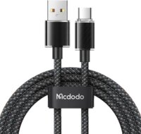 Mcdodo CA-3650 USB Type-A apa - USB Type-C apa Adat és töltő kábel - Fekete (1.2m)