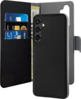 Puro Eco-Leder Wallet Samsung Galaxy A35 Flip Tok - Fekete