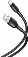 XO NB212 USB Type-A apa - USB Type-C apa Töltőkábel - Fekete (1m)