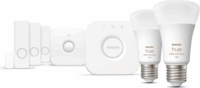 Philips Hue Biztonságos induló-készlet (E27 lámpa A60 2 db 1100 db + kontaktérzékelők 3 db fehér + mozgásérzékelő csomag)