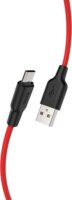 HOCO X21 USB-A apa - Micro-USB apa Adat és töltő kábel - Piros (1m)