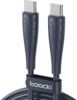 Toocki TXCTT3 USB-C apa - USB-C apa 2.0 Adat és töltő kábel - Kék (1m)