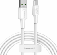 Baseus VOOC USB-A apa - USB-C apa 3.0 Adat és töltő kábel - Fehér (2m)