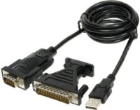 Premiumcord KU2-232 USB-A apa - RS232 apa Átalakító + RS232 - D-Sub adapter