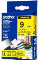 Brother Feliratozógép szalag TZ621 P-TOUCH 9mm fekete ON sárga