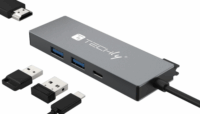 Techly IUSB32C-HUB4HPD 100W Univerzális dokkoló