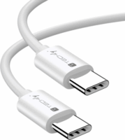 Techly ICOC-MU4-20G240W2 USB-C apa - USB-C apa 4.0 Adat és töltő kábel - Fehér (2m)