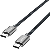 Budi 206TT15B USB-C apa - USB-C apa 2.0 Adat és töltő kábel - Fekete (1.5m)