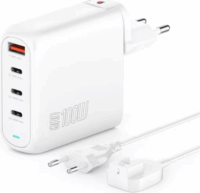 4smarts GaN Flex Pro USB-A / 3x USB-C Hálózati töltő - Fehér (100W)