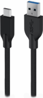 Genius ACC-A2CC-3A USB-A apa - USB-C apa adat és töltőkábel - Fekete (1m)