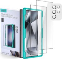 ESR Samsung Galaxy S24 Ultra Edzett üveg kijelzővédő (2db) + kameravédő üveg - Fekete