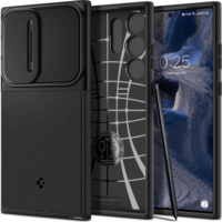 Spigen Optik Armor Samsung Galaxy S23 Ultra Tok - Fekete