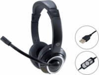 Conceptronic POLONA04B Vezetékes headset - Fekete