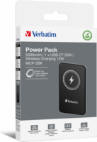 Verbatim MAG Charge 'n' Go Powerbank 5000mAh 20W (1,67 - 2.4A / 5-9V) - Fekete