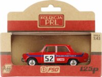 Daffi: PRL Fiat 126p Rally autó fém és műanyag modell - Piros