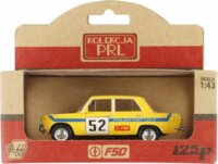 Daffi: PRL Fiat 126p Rally autó fém és műanyag modell - Sárga