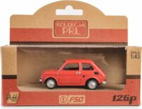 Daffi: PRL Fiat 126p autó fém és műanyag modell - Piros