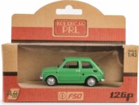 Daffi: PRL Fiat 126p autó fém és műanyag modell - Zöld