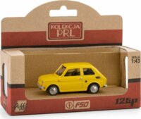 Daffi: PRL Fiat 126p autó fém és műanyag modell - Sárga
