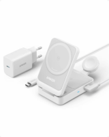 Anker MagGo 3in1 Vezeték nélküli Töltő Apple készülékek részére 25W - Fehér
