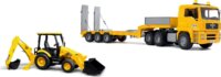 Bruder 01654 MAN TGA mélybölcsős JCB MIDI kotrórakodó szállító kamion