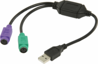 USB 2.0 - 2x PS/2 kábel 0.3m
