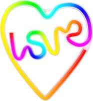 Forever Light Retro falra akasztható USB LED dekorációs lámpa "LOVE in HEART" Távirányítóval - RGB