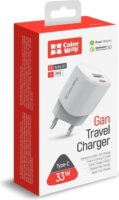 Colorway USB-A / USB-C Hálózati Gyorstöltő Adapter 33W - Fehér