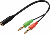 BlackBird BH1249 3.5mm jack apa - 2x 3.5mm jack anya Adapter