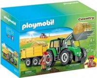 Playmobil 9317 Country - Traktor pótkocsival Szalmabálával
