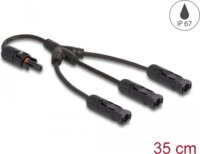Delock 88225 DL4 anya - 3 x DL4 apa Napelem elosztó kábel - 35cm