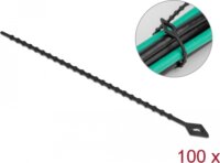 Delock 19568 Újrahasználható kötöző 150 x 2,4 mm (100 db / csomag) - Fekete