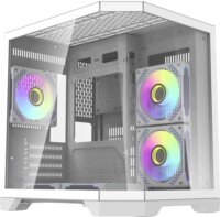 Darkflash Computer Case FT350 Mini Torony Számítógépház + 5db 120mm aRGB ventilátor - Fehér