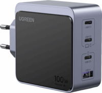 Ugreen Nexode S 3xUSB-C / USB-A Hálózati Gyorstöltő Adapter 100W - Szürke