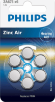 Philips PHIL-ZA675B6A/00 Cink-levegő Gombelem PR44 (6db /csomag)