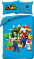 Carbotex Super Mario Együtt a csapat poliészter ágynemű garnitúra (140 x 200 cm)