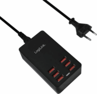 LogiLink 6xUSB-A Hálózati Töltő Adapter 12W - Fekete