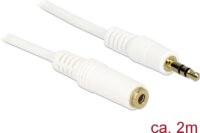 Delock 83767 3,5mm Jack apa - 3,5mm Jack anya Hosszabbító kábel 2m - Fehér
