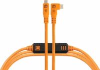 Tether Tools TetherPro Optima 10G USB-C apa - USB-C apa 90° 3.2 Adatkábel 4.6m - Narancssárga